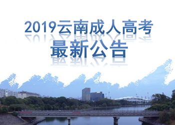 2019云南成考公告